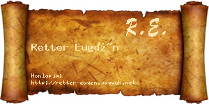 Retter Eugén névjegykártya